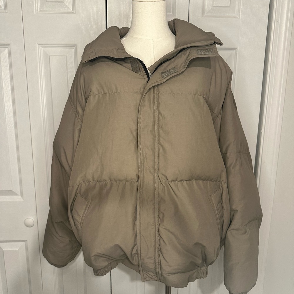 Fear of God Beige Puffer Jacket